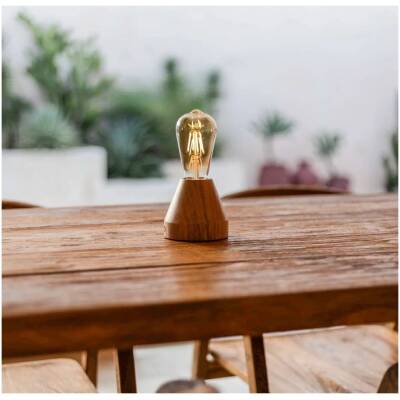 Zavi Lichtbruine Tafellamp - oplaadbaar tot 80 uur