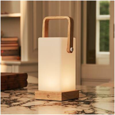 Tavellio - Harper - Lichtbruine houten lamp