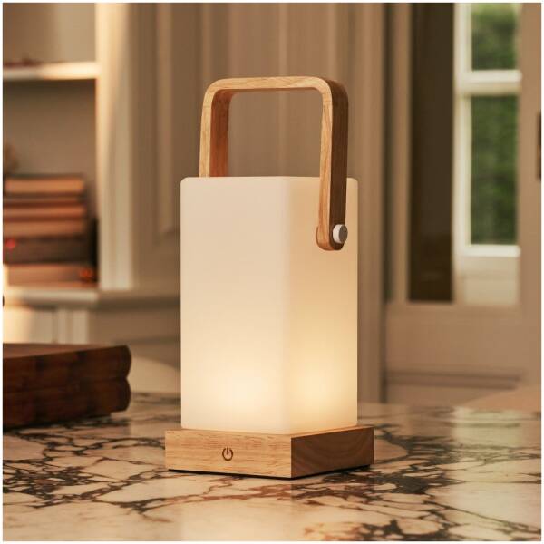 Tavellio - Harper - Lichtbruine houten lamp