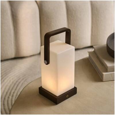 Harper Donkerbruine Houten Lamp – tot 80 uur - Tavellio