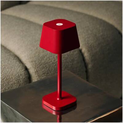 Ava rood - oplaadbare tafellamp - dimbaar - tot 120 uur