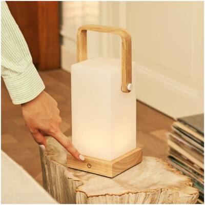 Tavellio - Harper - Lichtbruine houten lamp