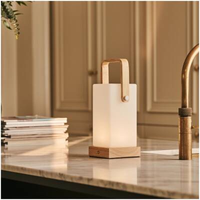 Tavellio - Harper - Lichtbruine houten lamp