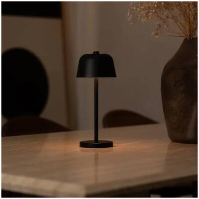 Anton Zwarte Oplaadbare Tafellamp - 120 uur