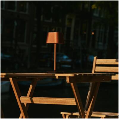 Ava brons - oplaadbare tafellamp - dimbaar - tot 120 uur