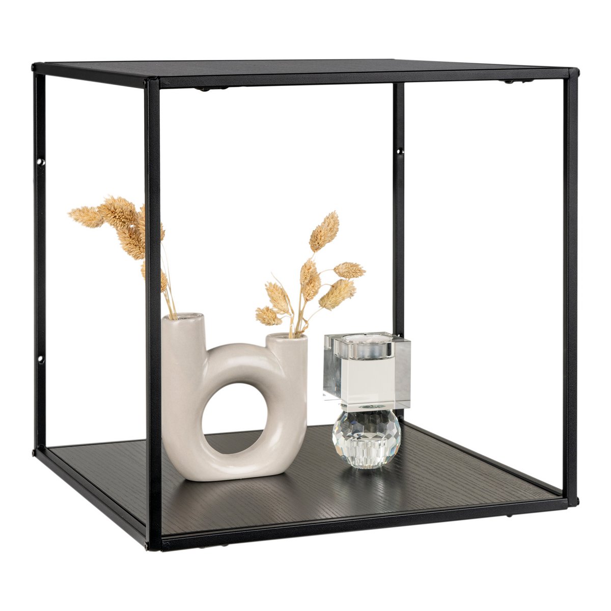 Vita Wandplank - zwart - 36x36x36cm 1 Vita Wandplank - zwart - 36x36x36cm