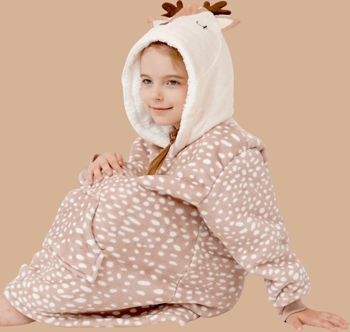 Textino - Bambi - Hoodie Plaid kind 3 Textino - Bambi - Hoodie Plaid kind
