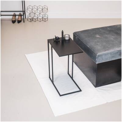 Bijzettafel - Metaal - Zwart - 45x30x60cm