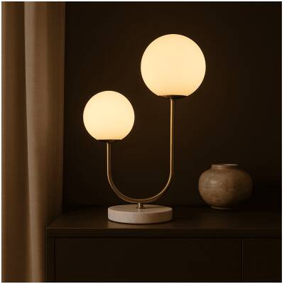 Giorgia Elegante tafellamp met matglazen lampen - Tavellio