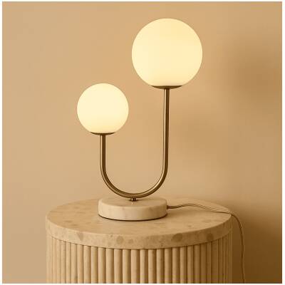 Giorgia Elegante tafellamp met matglazen lampen - Tavellio