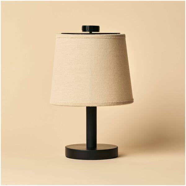 Verlichting 5 Rover houten lamp - Zwart – oplaadbaar, draadloos en dimbaar - 100uur