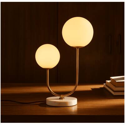 Giorgia Elegante tafellamp met matglazen lampen - Tavellio