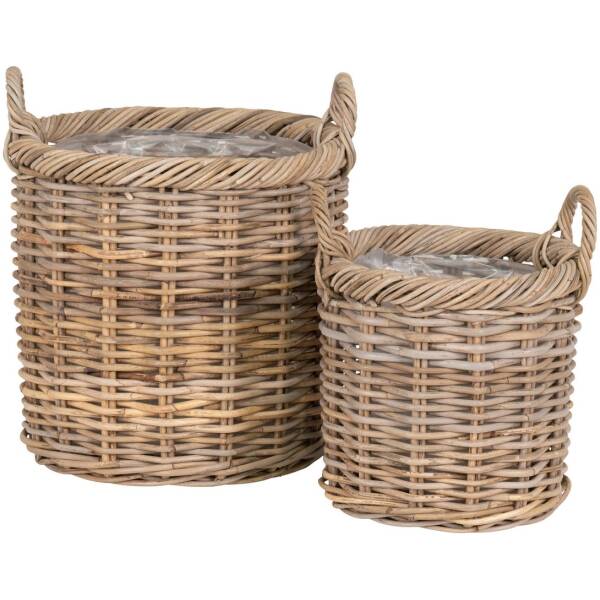 Woondecoratie 28 Gili-manden - Kubu-rotan - set van 2