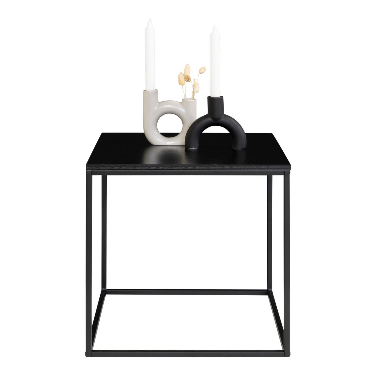 Vita Bijzettafel - zwart - 45x45x45cm 4 Vita Bijzettafel - zwart - 45x45x45cm