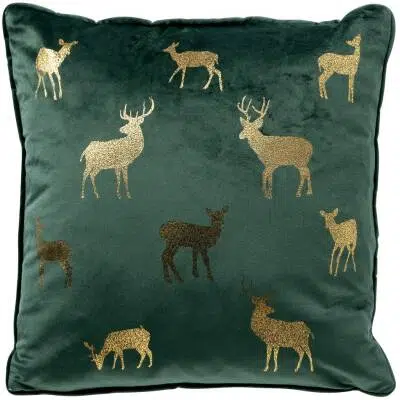 Dutch Decor DEER - kussen velvet Groen 45x45 cm