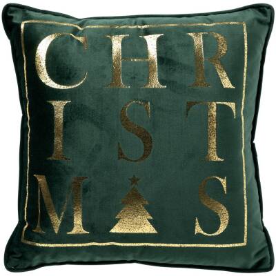 Dutch Decor CHRISTMAS - kussen velvet Groen 45x45 cm