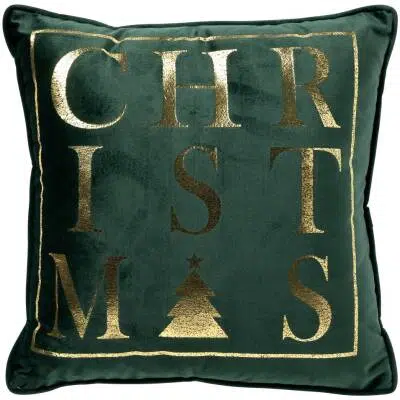 Dutch Decor CHRISTMAS - kussen velvet Groen 45x45 cm