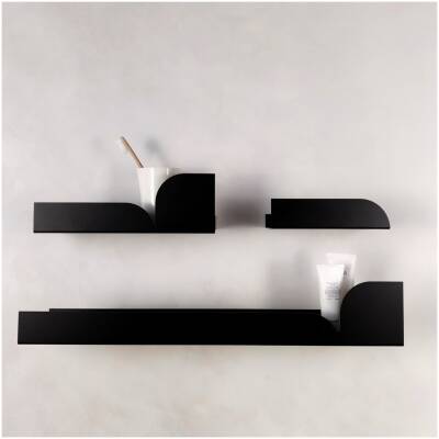 Zwart metalen wandplank Bauhaus - Small