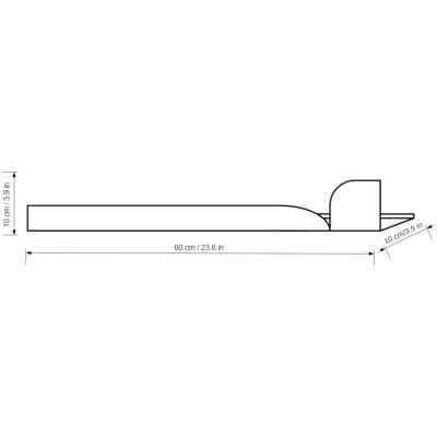 Zwart metalen wandplank Bauhaus - Large