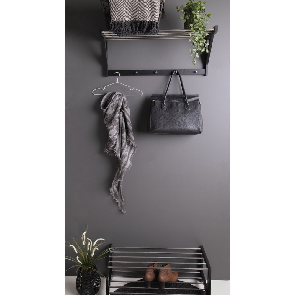 Padova hoedenplank - Zwart - 78x32x34 cm 2 Padova hoedenplank - Zwart - 78x32x34 cm