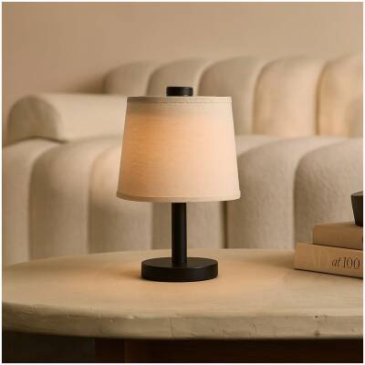 Rover houten lamp - Zwart – oplaadbaar, draadloos en dimbaar - 100uur