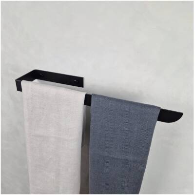 Zwart metalen Handdoekrek/toiletrolhouder Bauhaus