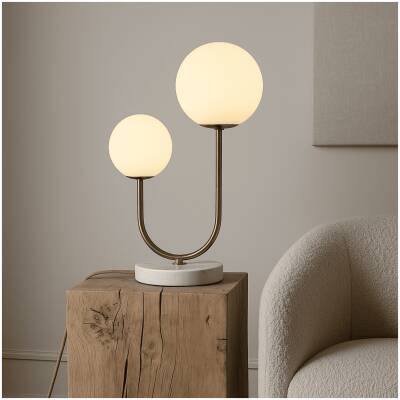 Giorgia Elegante tafellamp met matglazen lampen - Tavellio