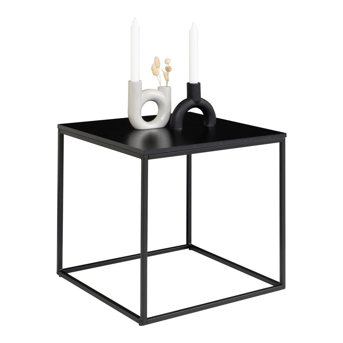 Vita Bijzettafel - zwart - 45x45x45cm 1 Vita Bijzettafel - zwart - 45x45x45cm