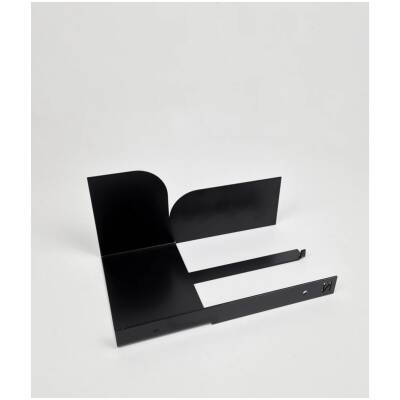 Zwart metalen toiletrolhouder met plank Bauhaus