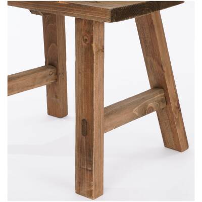 Bold Houten Krukje - L38xB29xH34 cm - Bruin