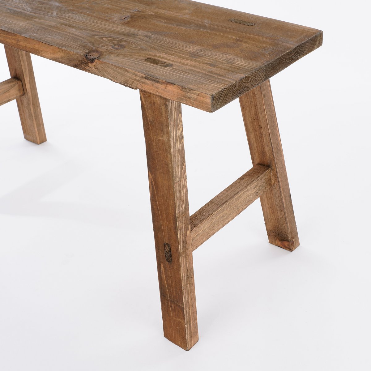 Bold Houten Bankje - L80xB37xH44 cm - Bruin 3 Bold Houten Bankje - L80xB37xH44 cm - Bruin