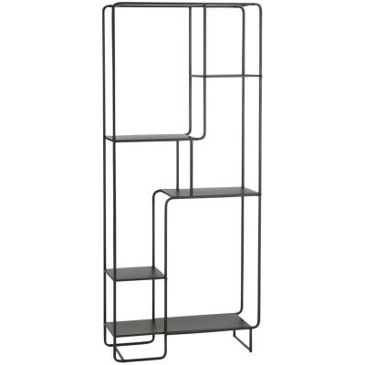 Jules Open kast - Metaal - L76 x B30 x H178 cm - Zwart