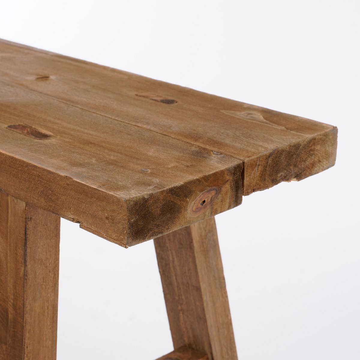Bold Houten Bankje - L108xB20xH37 cm - Bruin 2 Bold Houten Bankje - L108xB20xH37 cm - Bruin