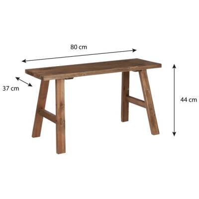 Bold Houten Bankje - L80xB37xH44 cm - Bruin