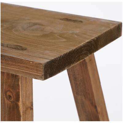 Bold Houten Krukje - L38xB29xH34 cm - Bruin