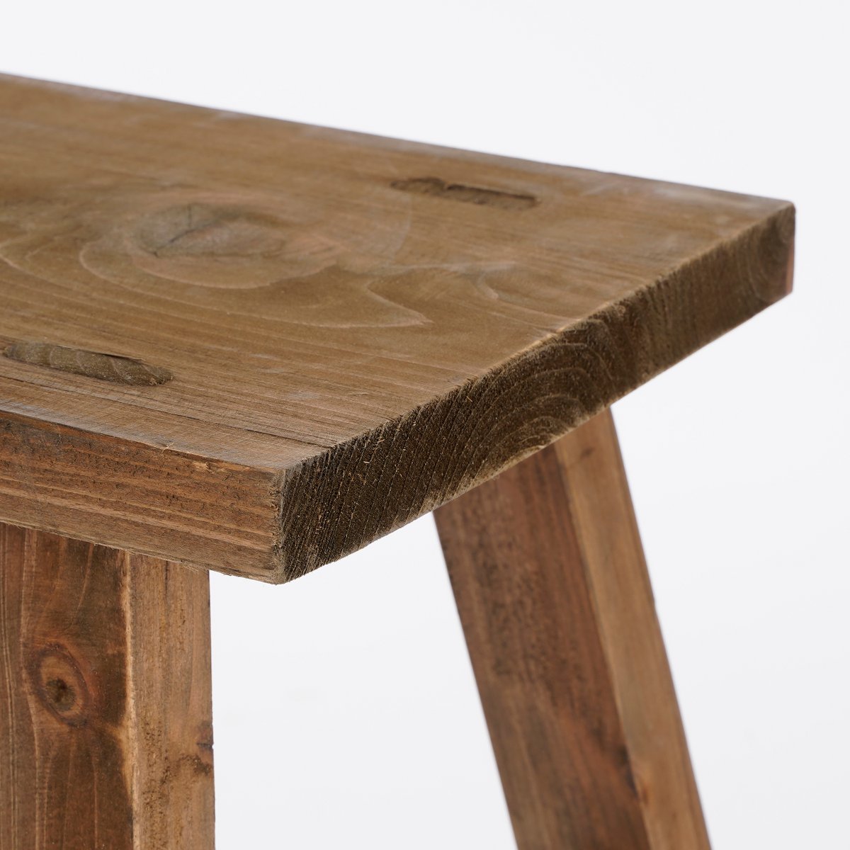 Bold Houten Krukje - L38xB29xH34 cm - Bruin 2 Bold Houten Krukje - L38xB29xH34 cm - Bruin