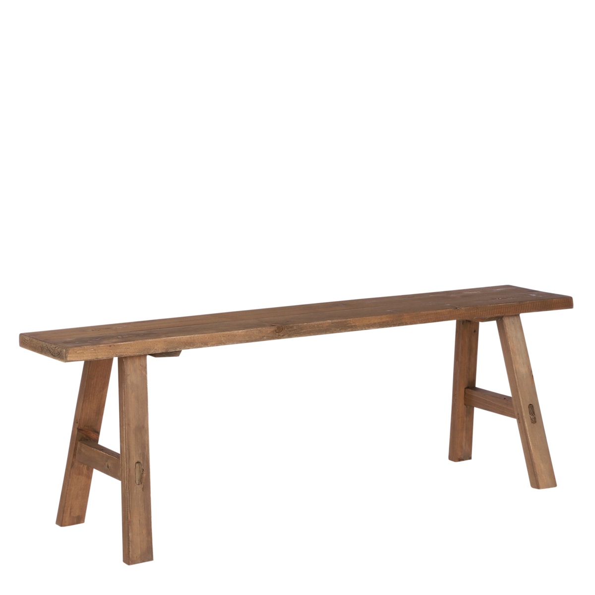 Bold Houten Bankje - L108xB20xH37 cm - Bruin 1 Bold Houten Bankje - L108xB20xH37 cm - Bruin