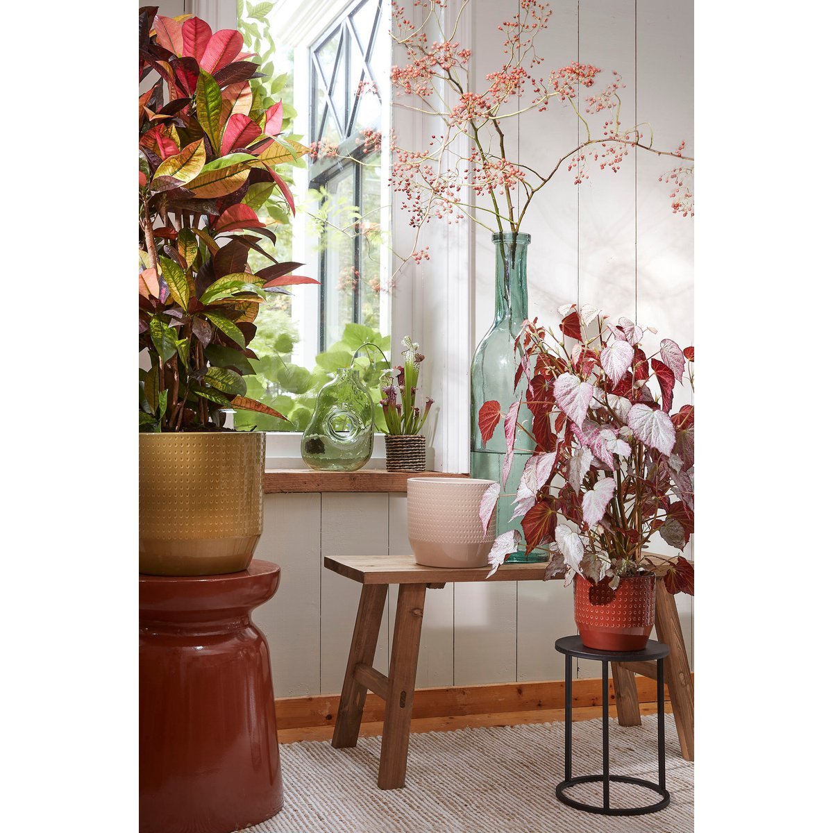 Bold Houten Bankje - L80xB37xH44 cm - Bruin 6 Bold Houten Bankje - L80xB37xH44 cm - Bruin
