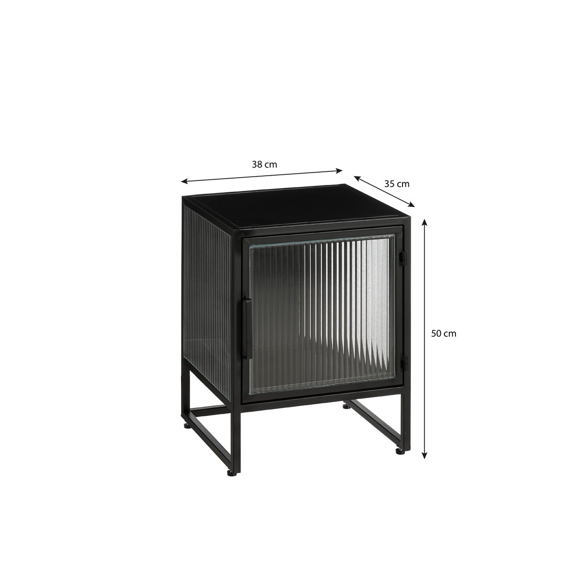 Clifton Opbergkast met Deuren - Zwart - H50cm 5 Clifton Opbergkast met Deuren - Zwart - H50cm