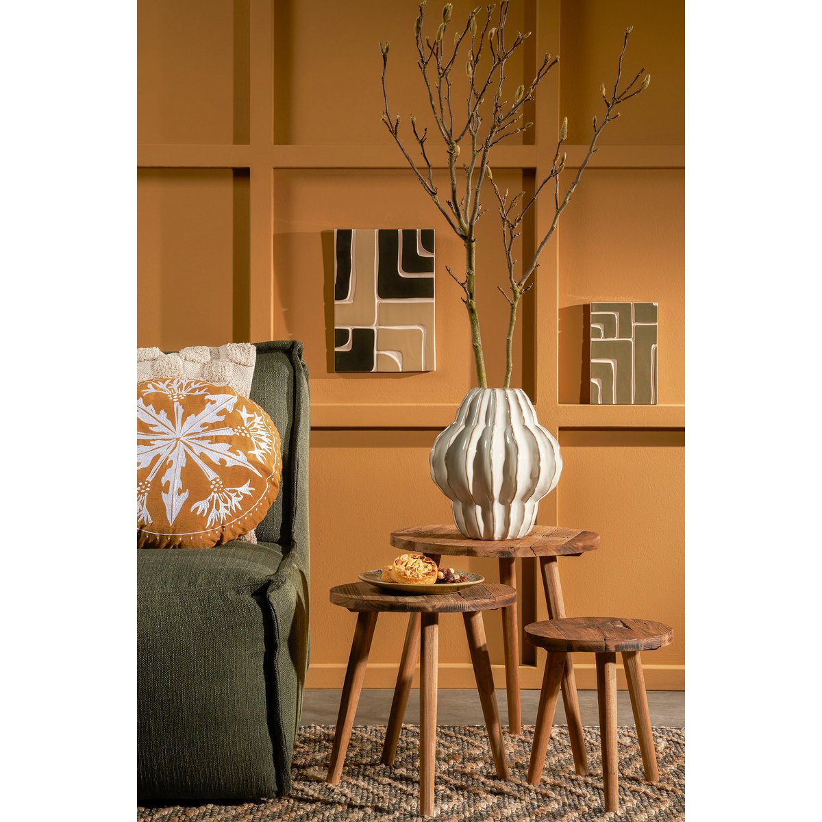 Bold Bijzettafel - H43xD40 cm - Bruin 4 Bold Bijzettafel - H43xD40 cm - Bruin