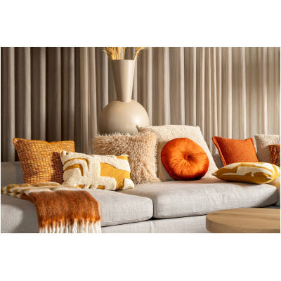 Dutch Decor - CARA sierkussen - teddylook - beige - 45x45cm