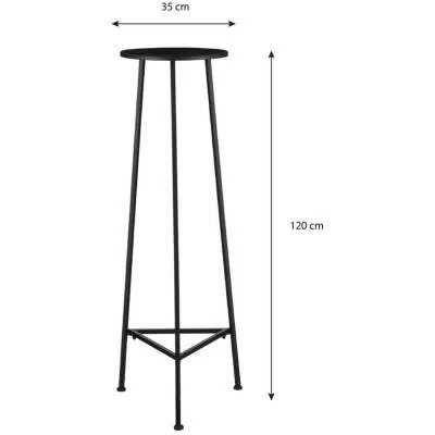 Adine Plantentafel - Metaal - Zwart