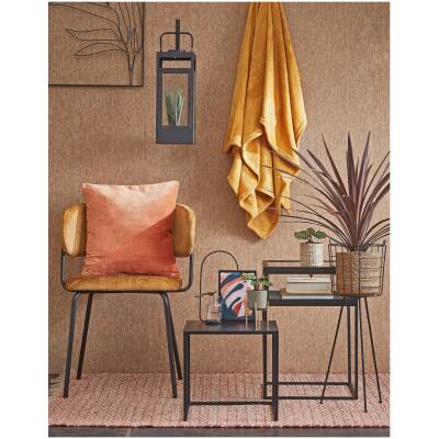 Goa Bijzettafel - L35 x B35 x H33 cm - Zwart - Set van 2