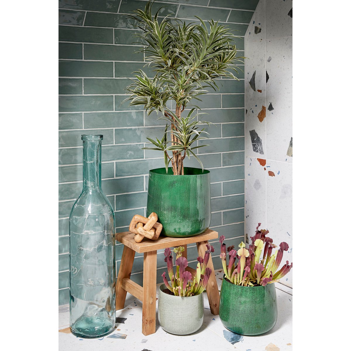 Bold Houten Krukje - L38xB29xH34 cm - Bruin 7 Bold Houten Krukje - L38xB29xH34 cm - Bruin