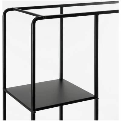Jules Open kast - Metaal - L76 x B30 x H178 cm - Zwart