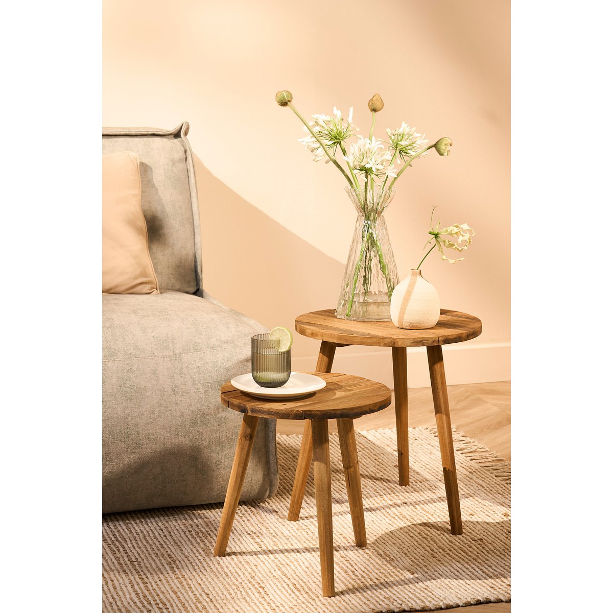Bold Bijzettafel - H43xD40 cm - Bruin 5 Bold Bijzettafel - H43xD40 cm - Bruin