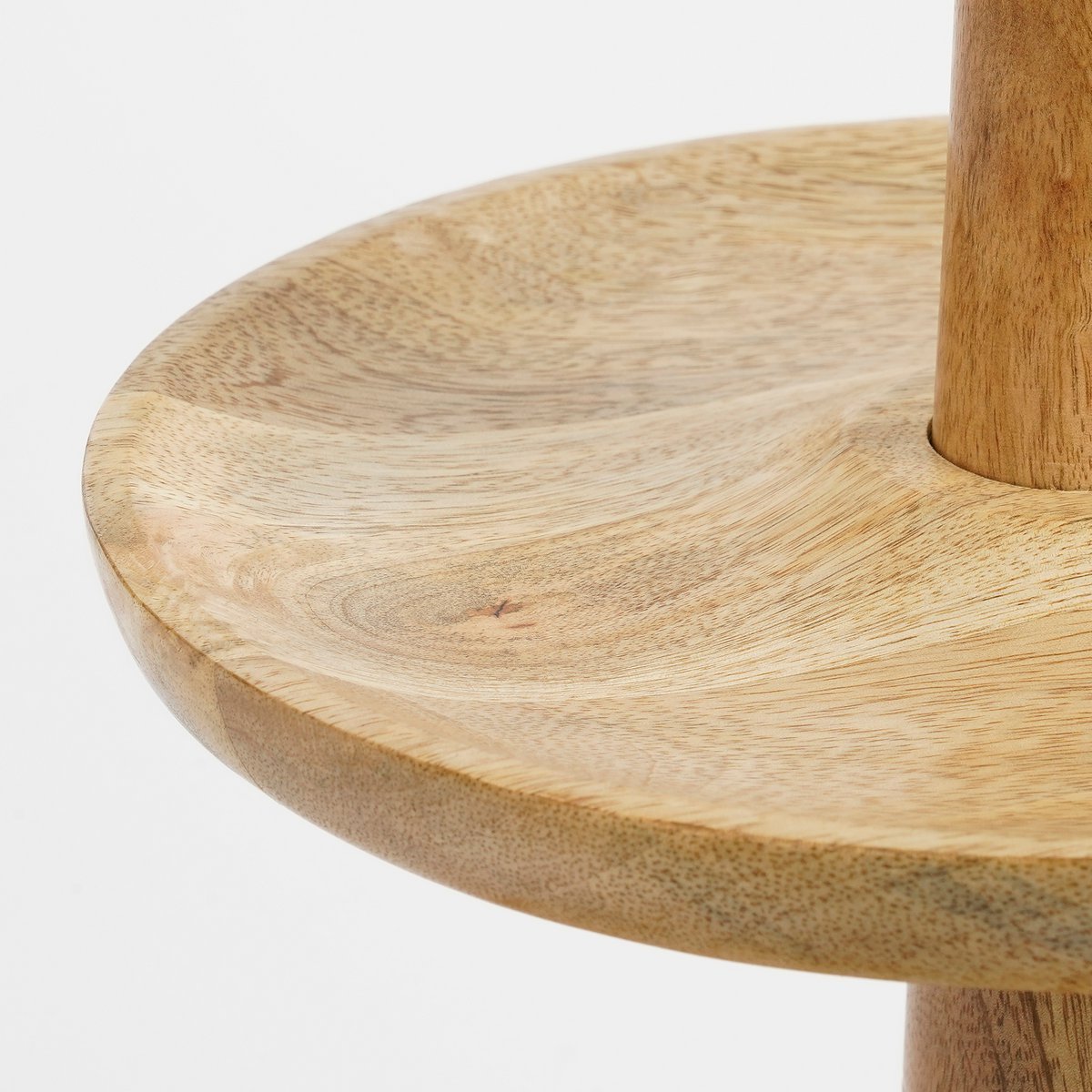 Caden Etagère - H36 x Ø33 cm - Mangohout - Lichtbruin 3 Caden Etagère - H36 x Ø33 cm - Mangohout - Lichtbruin