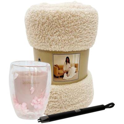 Geschenkbox Cosy - plaid en sojakaars