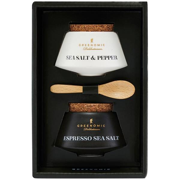 Greenomic geschenkbox - Sea Salt & Pepper en Espresso Sea Salt