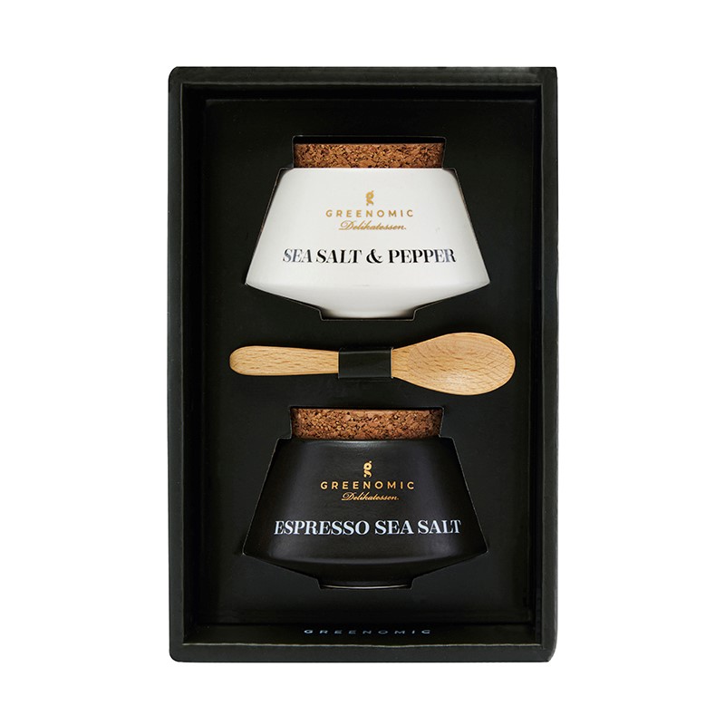 Greenomic geschenkbox - Sea Salt & Pepper en Espresso Sea Salt 1 Greenomic geschenkbox - Sea Salt & Pepper en Espresso Sea Salt